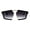 Black Smoke, variant on Futuristic Squared Geometric Racer Retro Fashion Sunglasses Tortoise Smoke