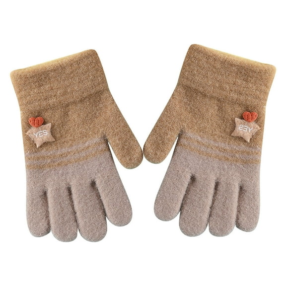 Yanyanz Gloves Mittens, Kid's Winter Gloves Children Stretchy Warm Gloves Boys Or Girls Knit Gloves, Gloves D One Size