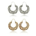thumbnail image 2 of Guardurnaity Pendientes colgantes Vintage círculo aro pendiente antiguo patrón hueco aniversario regalo joyería colgante verano fiesta playa Ropa, zapatos y accesorios Miscelánea, 2 of 6