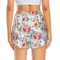 thumbnail image 2 of Lsque Rose Flowers Printed Women's Running Shorts with Liner Pockets,Elastic Quick Dry Workout Athletic Gym Yoga Shorts,Womens High Waist Shorts-Small, 2 of 9