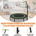 thumbnail image 3 of WOWLAND 50'' Rebounder Trampoline for Adults, 330LBS Foldable Exercise Fitness Trampoline with Handlebar and Bungees, Adult Rebounder for Indoor Workout, Noise-free, 3 of 7