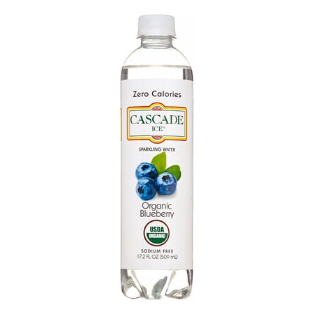 Cascade Ice Organic Sparkling Water, Blueberry, 17.2 Oz (Case of 12) - Walmart.com
