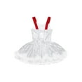 thumbnail image 4 of iEFiEL Girls Christmas Snowman Costume Velvet Puff Sleeves Ballet Tutu Dress Leotard White 14, 4 of 7