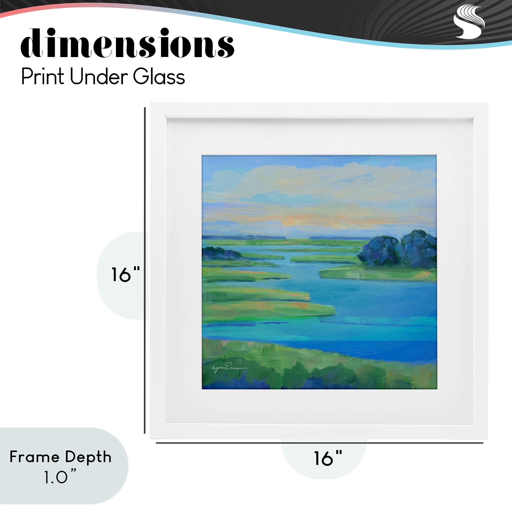 Stupell Industries Scenic Scarborough Marshes White Framed Print Under Glass, design by Lynn Ericson Fine Art