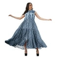 thumbnail image 3 of Moomaya Long Shirt Dresses Women Printed Sleeveless Sundress Button Shirt, 3 of 5