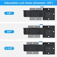 thumbnail image 3 of Cerradura de Pestillo de Puerta Abatible, Cerradura de Pestillo de Puerta Abatible Ajustable con 3 Orificios para Candado, Pestillo de Puerta de Aleación de Aluminio Resistente, 3 of 7