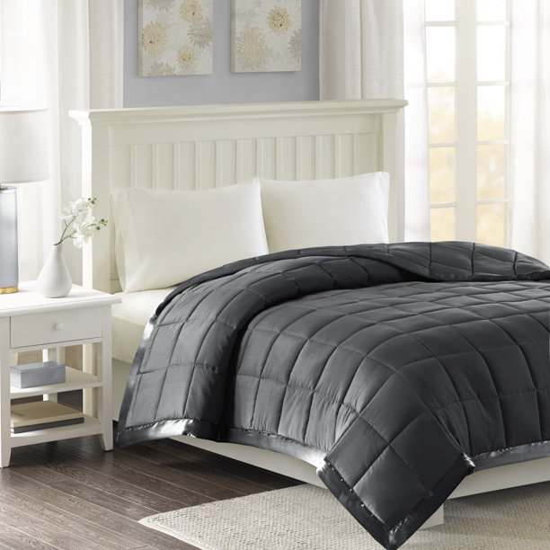 Home Essence Prospect Charcoal Lightweight Down Alternative Blanket