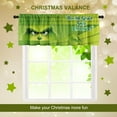 thumbnail image 5 of Christmas Holiday Kitchen Curtain Valances Green Xmas Window Valances with Rod Pocket - Short Curtains for Bathroom and Laundry Decoration - 52x18 inch, 5 of 6