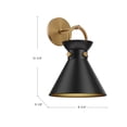 thumbnail image 4 of WV412009AG-Alora Lighting-Emerson - 1 Light Bath Vanity-12.75 Inches Tall and 8.75 Inches Wide-Aged Gold Finish, 4 of 7