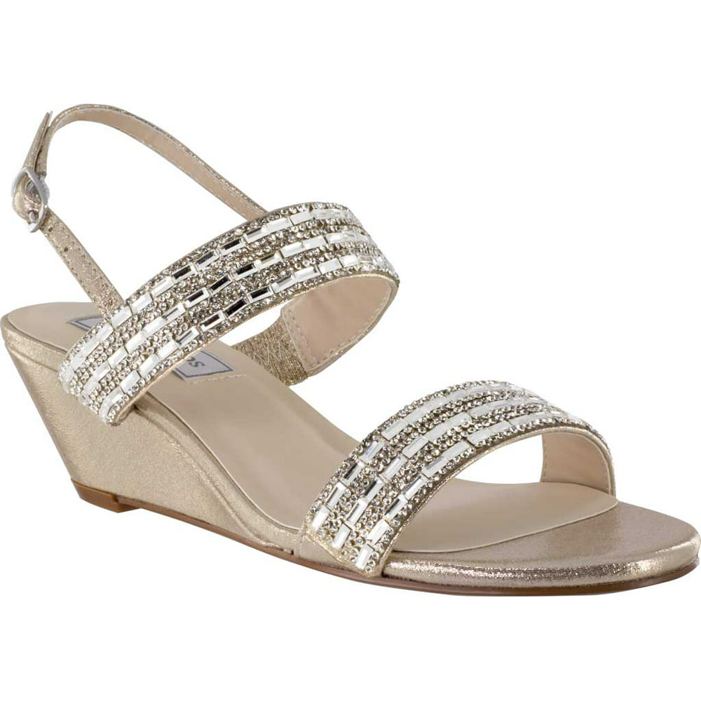 Touch Ups - Women's Touch Ups Allison Wedge Sandal Champagne Shimmer ...
