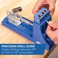 thumbnail image 4 of Kreg K4 Pocket Hole Jig - Adjustable, Versatile Jig for Strong Joints - Woodworking Tool - Create Perfect, Rock-Solid Joints - Easily Adjustable Drill Guides - For Materials 1/2" to 1 1/2" Thick, 4 of 11