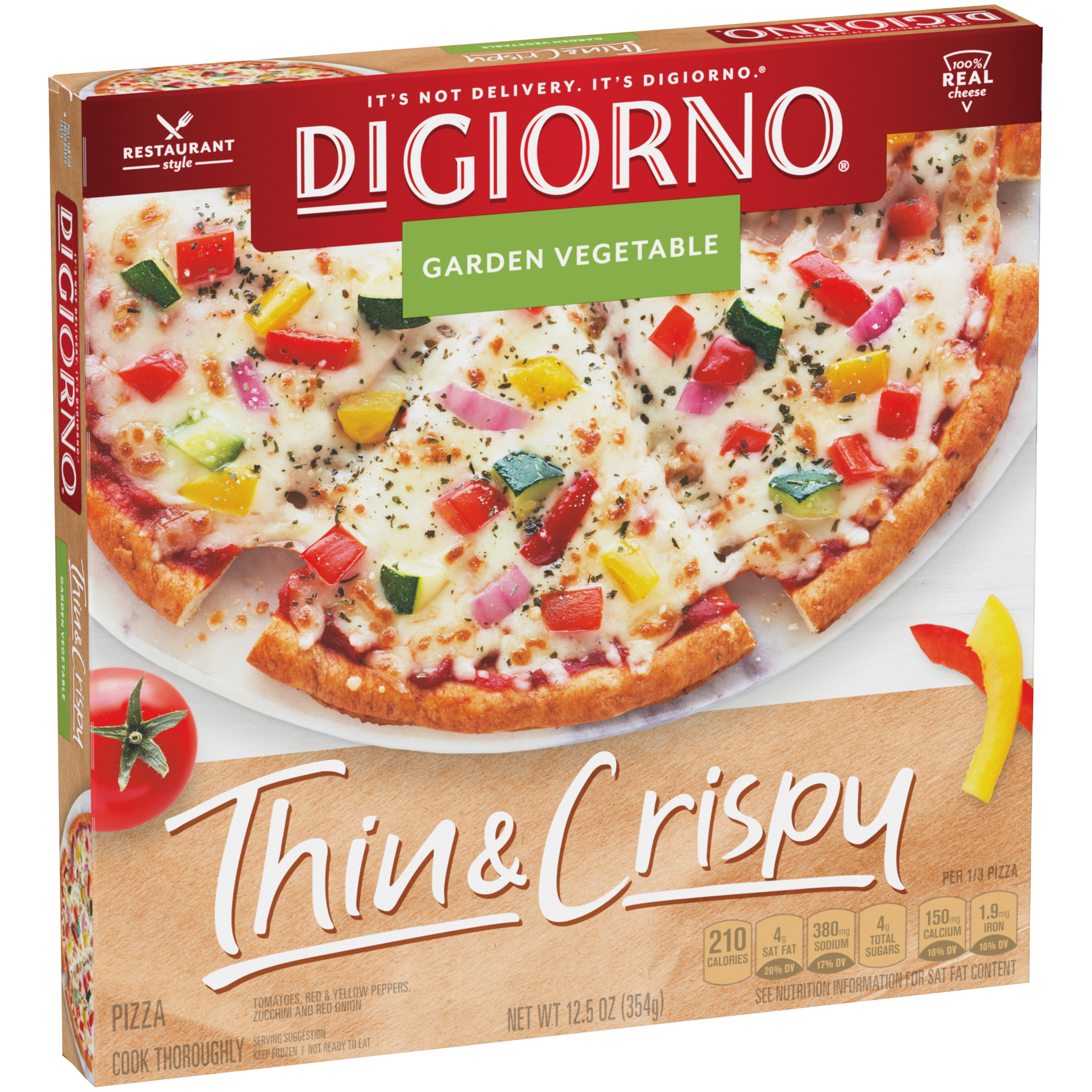DIGIORNO Thin & Crispy Garden Vegetable Frozen Pizza - image 2 of 13