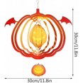 thumbnail image 4 of Molino de viento de metal único y mágico de Halloween Wind Spinner, acero inoxidable 3d Flo, 4 of 5