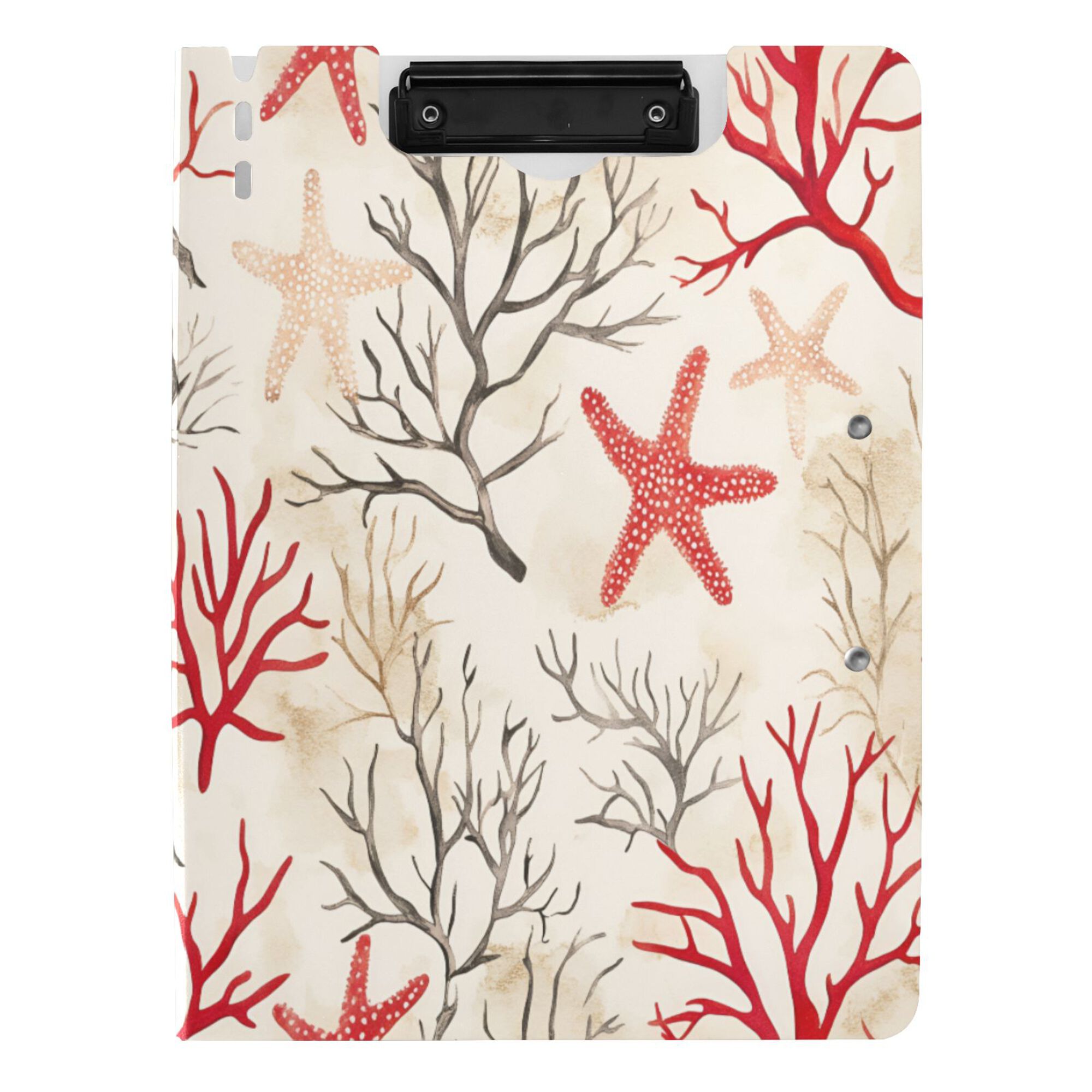 FORMRS A4 Clipboard Folder with Pen Holder Horizontal Foldable School Office Binder, Light Starfish