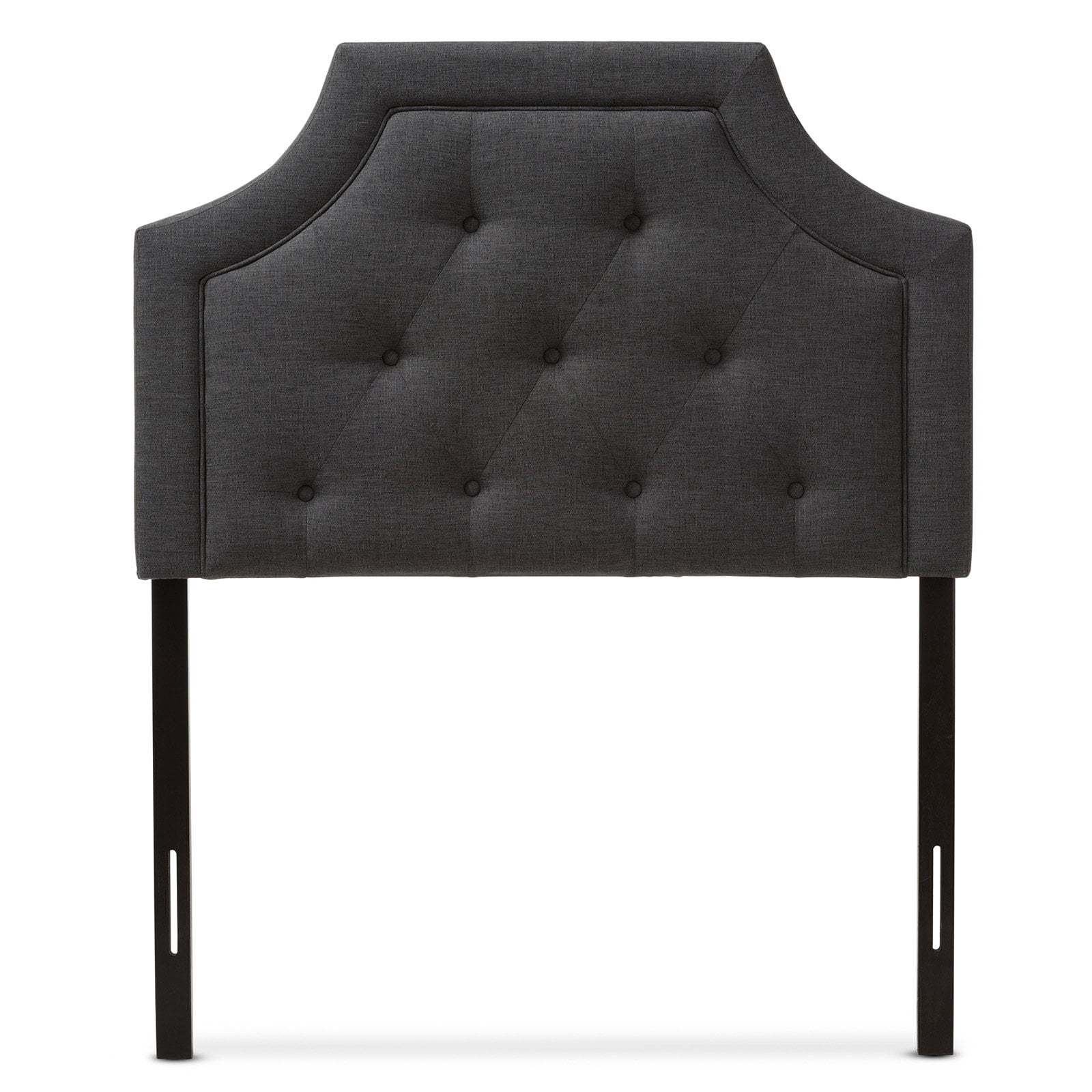 Baxton Studio Mars Modern and Contemporary Dark Grey Fabric Twin Size Headboard,Wholesale Interiors