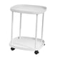thumbnail image 4 of Luxury Bedside Shelf Double Layer Sofa Side Shelf Rolling Removable Nightstand Storage Shelf for Living Room Dormitory White, 4 of 5