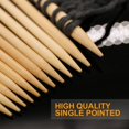 thumbnail image 3 of SURJDE 36PCS Bamboo Knitting Needles Set, Single Pointed Carbonized Knitting Needles, 18 Sizes from 2.0mm-10.0mm, 9 Inches Length for Handmade Creative DIY, 3 of 7