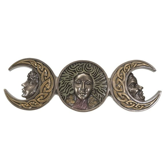Triple Moon Goddess Resin Wall Plaque