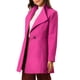 thumbnail image 4 of Abrigo largo de invierno con cinturón de manga larga y cuello alto para mujer Chic Inspire en fucsia, 4 of 8