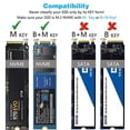 thumbnail image 1 of FIDECO M.2 NVME USB C SSD Adaptador de Caja, USB 3.1 Gen 2 10Gbps a NV, 1 of 2