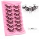 thumbnail image 1 of Fiudx Extensiones de Pestañas, Pestañas Postmortems de Visón de Lujo, Pestañas Postizas de Gruesas y Rizadas, Maquillaje para Fiestas Informales, Sesión de Fotos de Boda, Diseño Reutilizable de Larga, 1 of 2