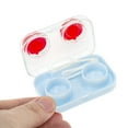 thumbnail image 4 of Unique Bargains 1 Set Contact Lens Case Contact Lens Container Contact Lens Carrier Figure Pattern 2.68"x1.77"x1.1" Blue, 4 of 5