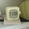 thumbnail image 2 of Reloj despertador silencioso para mesita de noche, reloj despertador cuadrado Simple y luz nocturna para decoración de dormitorio, cumpleaños y Navidad, 2 of 5