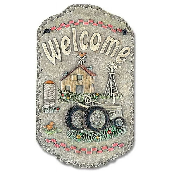 TrendyDecor4U Porch Decor Welcome Sign Tractor Wall Art LP-19