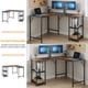 thumbnail image 4 of Escritorio L Escritorio de oficina con Librero Marron FurnitureR MCCOY MDF Nogal, 4 of 6