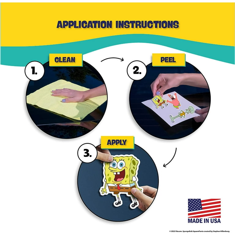 Spongebob Squarepants Sparkly Reusable Foil Stickers | Official Licensed Product | Reusable On