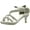 Silver, variant on Forever Glamour-28 Kids Rhinestone Flower Sparkling Bling Heel designed Dress Sandals, White/White, 3