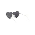 thumbnail image 4 of Womens Lolita Funky Heart Shape Shield Rimless Sunglasses Silver Silver Mirror, 4 of 4