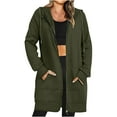 thumbnail image 1 of cfhntfmh Oversized Sweatshirt for Women Long Sleeve Zip up Drawstring Hoodies Soft Solid Color Winter Jackets with Pockets, 1 of 7