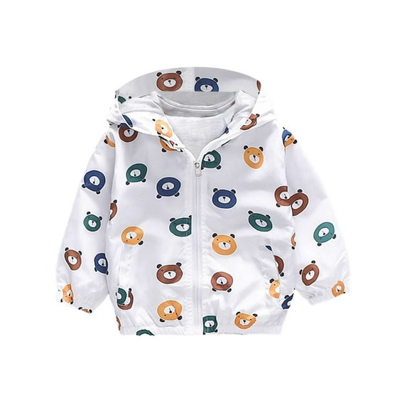 Honeeladyy Toddler Baby Boy Girl Shirt Coat,Toddler Baby Girls Boys Fashion Long Sleeved Coat Printed Hooded Jacket Suit 3-4 Years Boys Girls Fall Coat