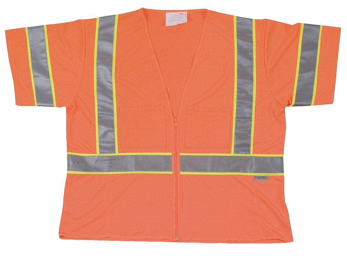 Condor High Visibility Orange Reflective Stripe Safety Vest M Class 3 