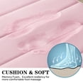 thumbnail image 2 of Juego de alfombras de baño BYSURE de espuma viscoelástica antideslizante y absorbente, color rosa, 2 of 7