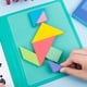 thumbnail image 3 of Wooden Pattern Tangram Magnetic Puzzle Shape Blocks Jigsaw Book Brain Teasers Stacking Games Early Educational Learning Challenge IQ Toy for Kids(3+ Years Old), 3 of 4
