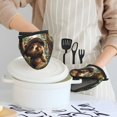 thumbnail image 6 of Pofeuu Jungle Hat Bear Print Thickened Mini Silicone Oven Mitts Heat Resistant, Rubber Oven Mitt Gloves, Finger Pinch Grips, Pot Holder, Silicone Potholder, 6 of 7