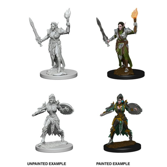 Pathfinder Battles Deep Cuts Unpainted Miniatures: Elf Female Fighter