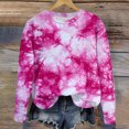 thumbnail image 4 of Lilgiuy Little Girls Tie Dye Jogging Sweatshirts Loose Casual Long Sleeve Round Neck Skin-friendly Pullover Sweatshirt Spring Fall Top Activewear Hot Pink(1-12 Years), 4 of 5