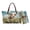 Green and Blue-Cow Daisy, variant on Giraffe Flower Printed Handbag and Wallet Set Waterproof Top Handle Shoulder Purse with Matching Wallet Womens Tote Bag Shoulder Bag Clutch Purse for Ladies, Pink