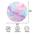 thumbnail image 3 of 15.4" Round Placemat Set of 1 Polyester Fabric Place Mats Non-Slip Dining Kitchen Table Mats for Kitchen Party Decor Pastel Pink Marble Texture, 3 of 5