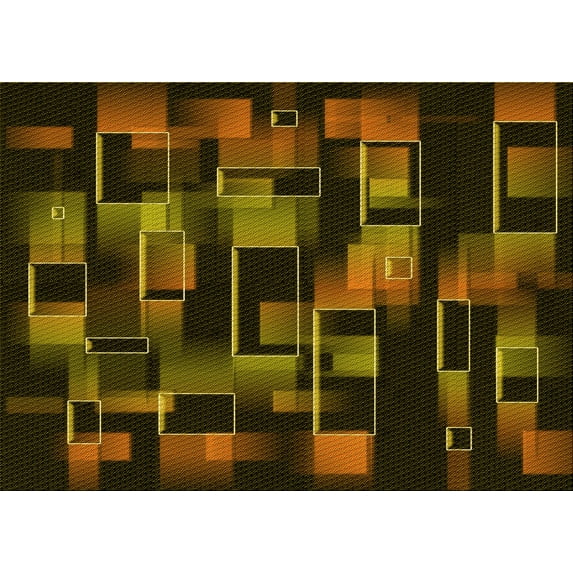 Ahgly Company Machine Washable Indoor Rectangle Transitional Black Brown Area Rugs, 2' x 3'