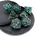thumbnail image 5 of MACTANO Metal DND Dice Set Dungeons and Dragons Dice Set MTG RPG Board Game Toy-Grim Reaper Blue, 5 of 7