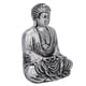 thumbnail image 2 of Estatua de Buda, figura sentada china, adorno de resina plateada, suministros budistas, decoración del hogar, 2 of 8