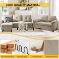thumbnail image 3 of Pingliang Home Living Room Furniture Set,Sectional Sofa with Storage Ottoman and Loveseat,Modern 3 Seat Couch L Shaped Sofa with Storage Pockets,Modern 5 Seater Set for Living Room Apartment APT, 3 of 7