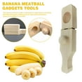 thumbnail image 3 of 2 In 1 Wooden Banana Smasher Maker Durable Reusable Fruit Kitchen Press Tools V5J8, 3 of 9