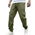 thumbnail image 2 of Sweatpants Men Baggy Heavy Cotton Sweatpants for Men Cheap Sweatpants Mens Elastic Waist Hiking Cargo Pants Super Baggy Sweatpants Men Sweatpants Open Bottom, 2 of 6