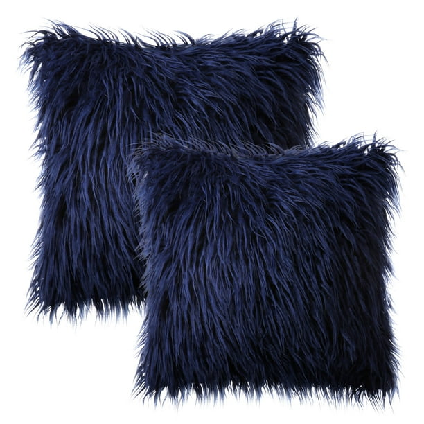 Phantoscope Merino Style Faux Fur Series Decorative Throw Pillow Bundle