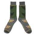thumbnail image 2 of Legend of Zelda Triforce Icon on Olive and Gray Men's Casual Crew Socks, 2 of 5